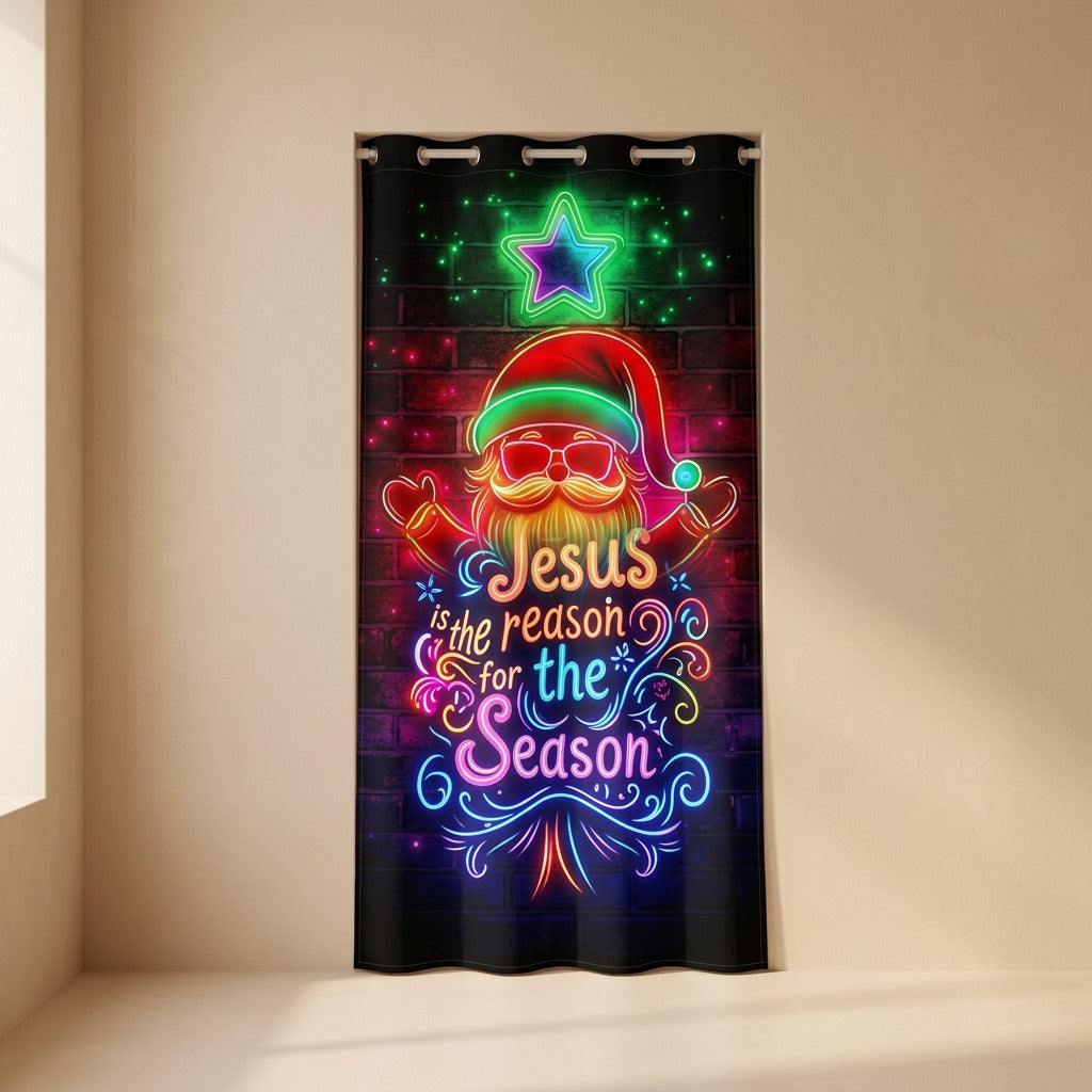 Doorcheer™ Christmas Santa Claus Door Curtain