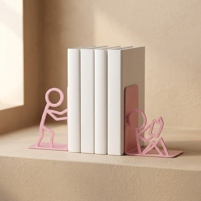 Lineprop™ Iron Abstract Line Book Stand, material and detail close-up
