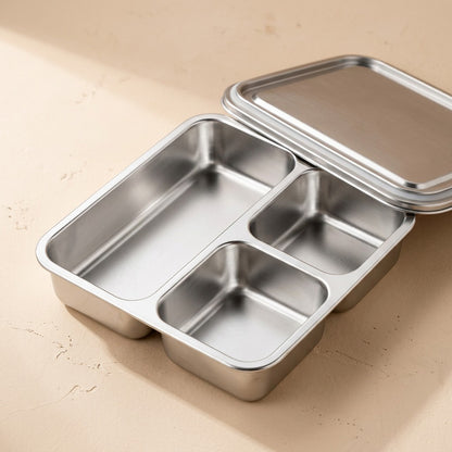 Mealnook™ Stainless Steel Compartment Lunch Box, material and detail close-up