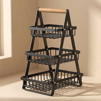 Fruitforge™ Wrought Iron Fruit Basket Rack