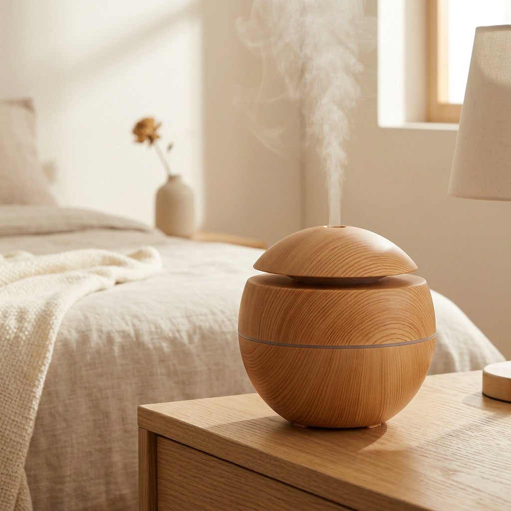 Mushroomdew™ Ultrasonic Mushroom Vase Humidifier, styled close view