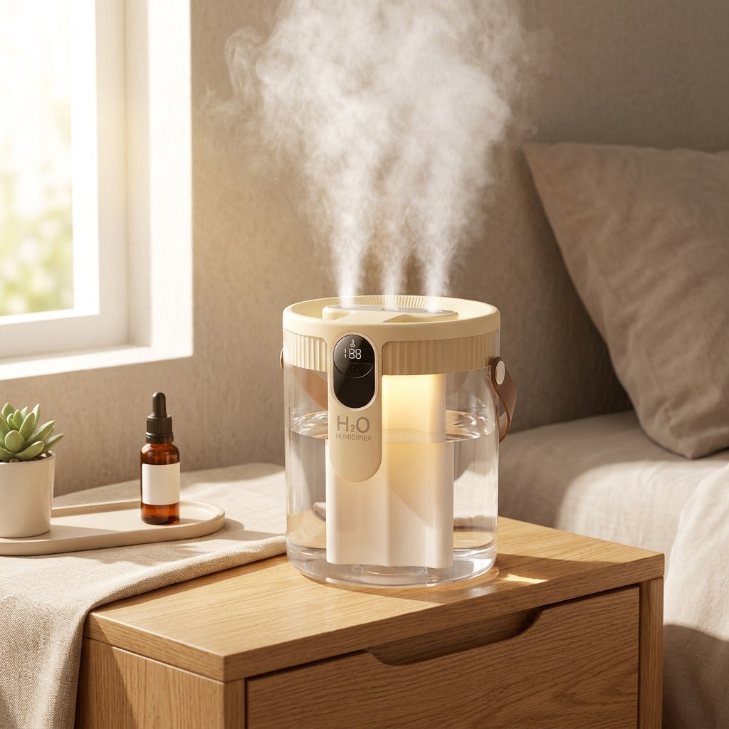 Columnmist™ Columnar USB Humidifier in a calm home setting