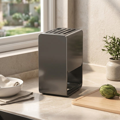 Knifekeep™ Kitchen Knife Storage Rack, styled close view