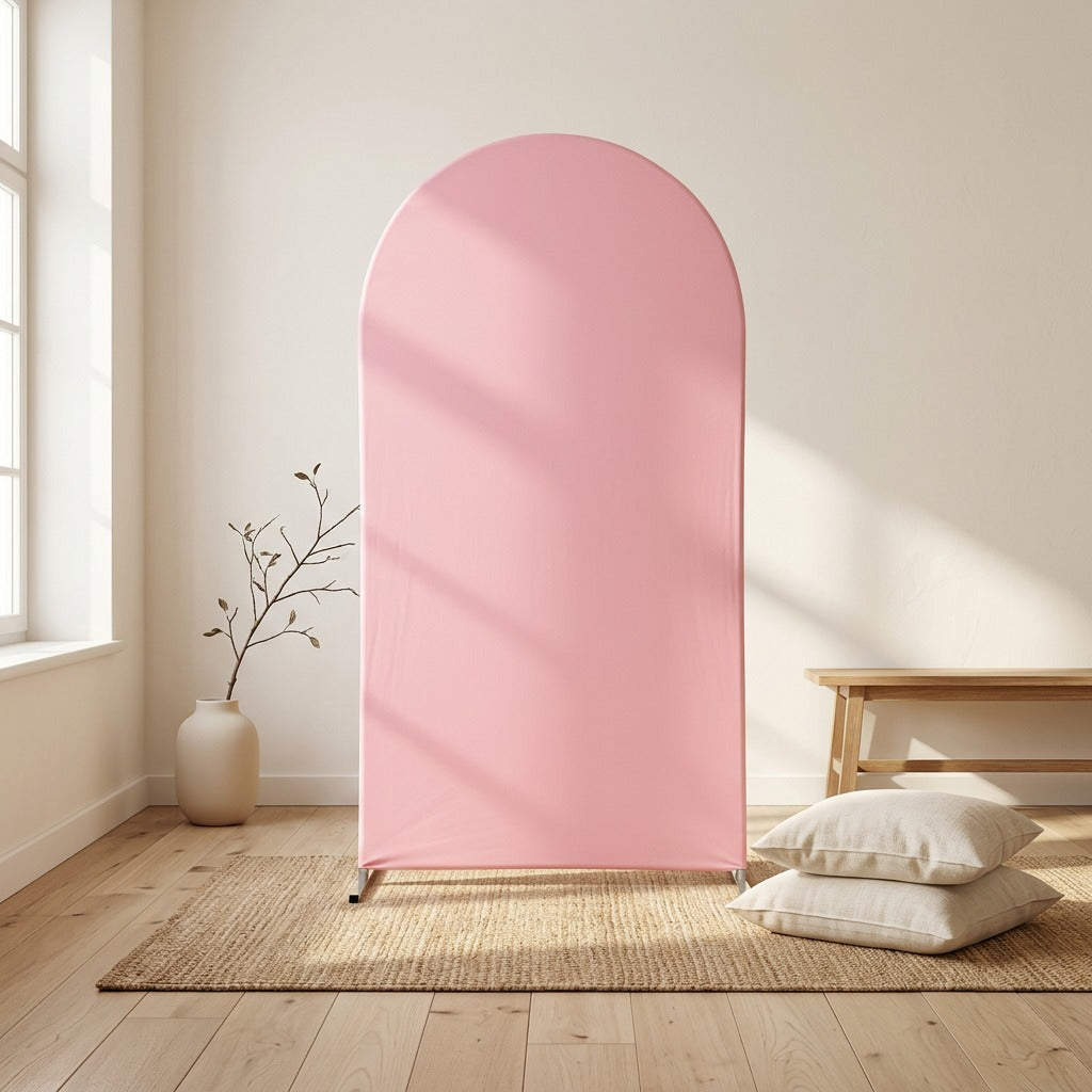 Archdrape™ Cloth Arch Background Cover, styled close view