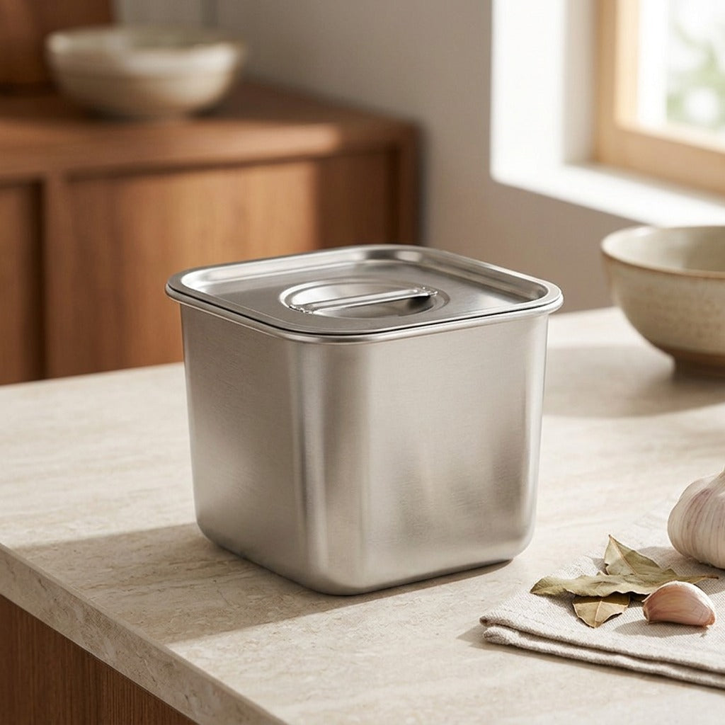 Herbhold™ Stainless Steel Seasoning Jar, styled close view