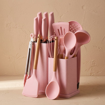 Utensilo™ 19-Piece Silicone Kitchen Utensil Set, material and detail close-up