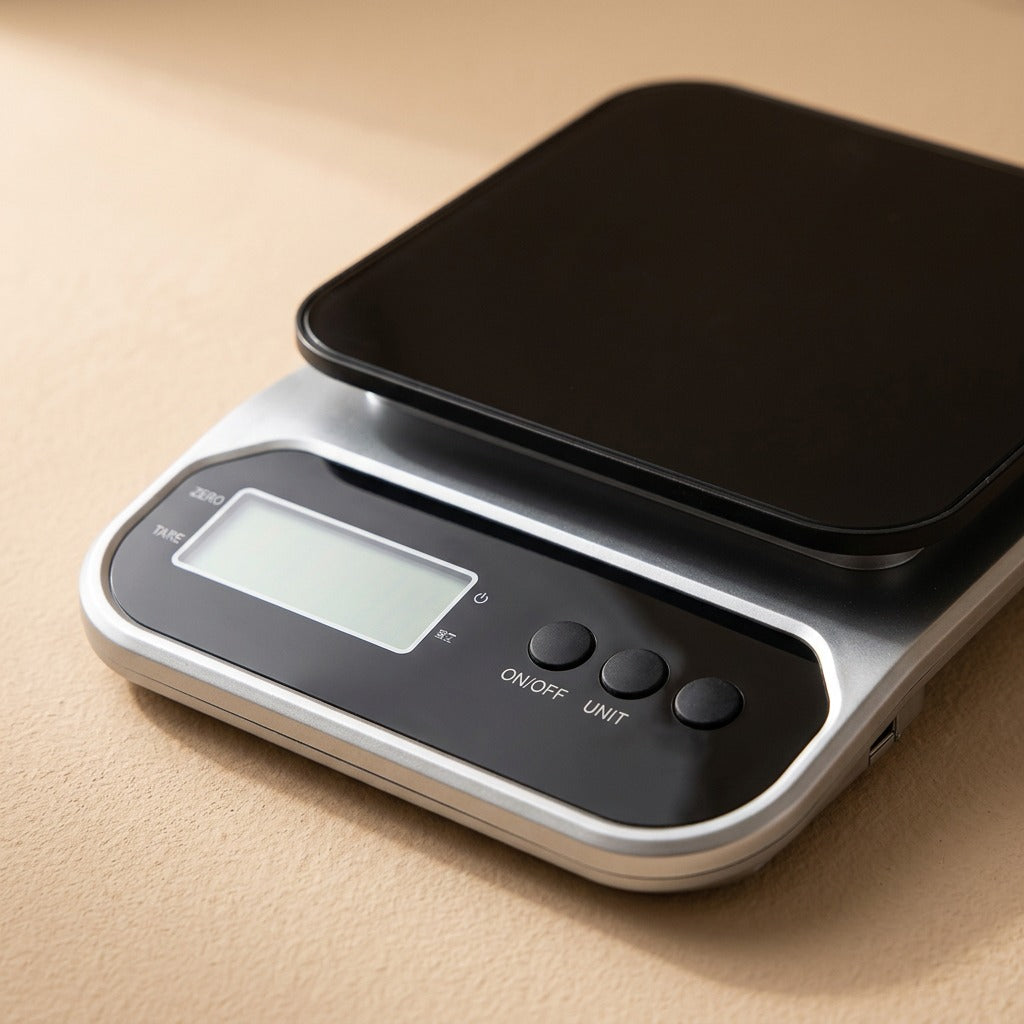 Mealmeasure™ Digital Food Scale, material and detail close-up