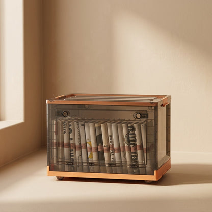 Rollbox™ Plastic Book Storage Box With Wheels