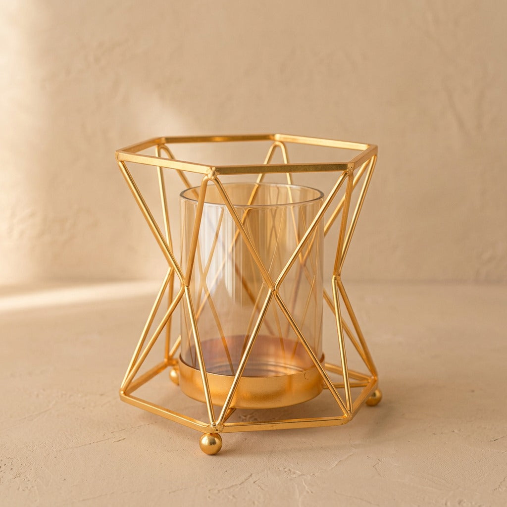 Petalwick™ Glass Flower Pot Candlestick, material and detail close-up