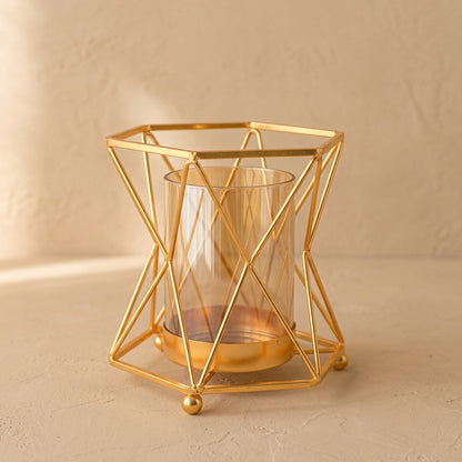 Petalwick™ Glass Flower Pot Candlestick, material and detail close-up