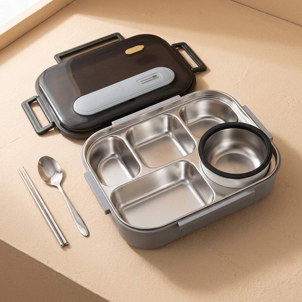 Mealgleam™ 316 Stainless Steel Lunch Box, material and detail close-up