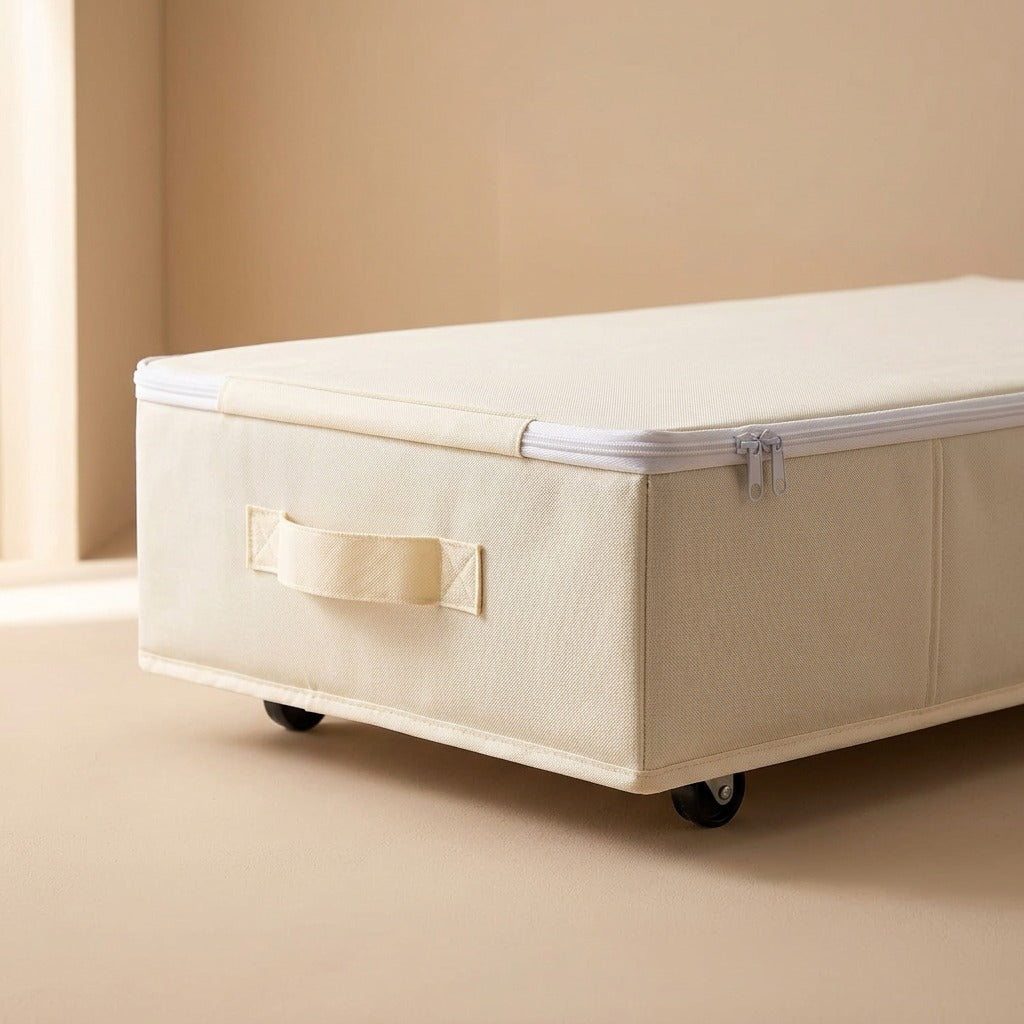 Bedstow™ Oxford Cloth Under-Bed Storage Box, material and detail close-up