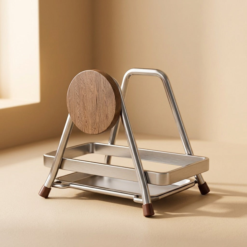 Boardnest™ Stainless Steel Cutting Board Rack, material and detail close-up