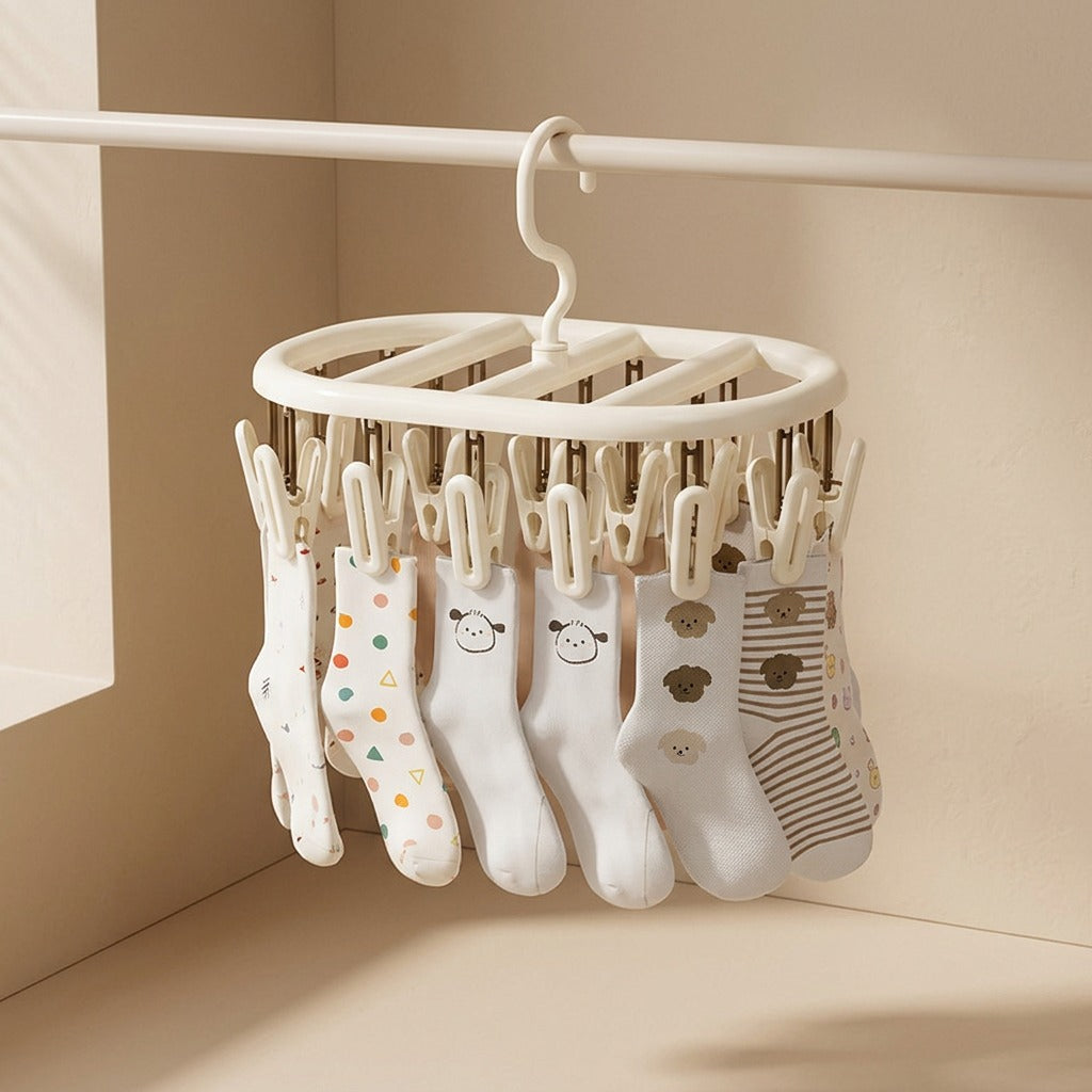 Clipair™ Plastic Drying Rack With Clips