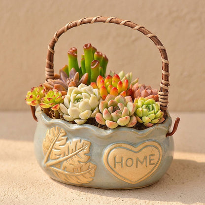 Claybloom™ Ceramic Flower Pot, material and detail close-up