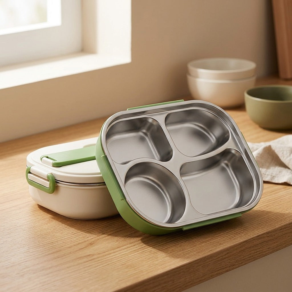 Alloymeal™ 316 Stainless Steel Lunch Box, styled close view