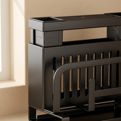 Bladehaven™ Carbon Steel Kitchen Knife Holder Rack, material and detail close-up