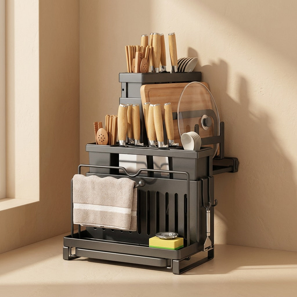 Bladehaven™ Carbon Steel Kitchen Knife Holder Rack