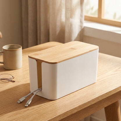 Cordcaddy™ PP Data Cable Storage Box, styled close view
