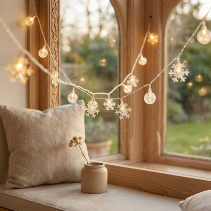 Starstring™ Solar String Light Decorative Star Lantern, styled close view