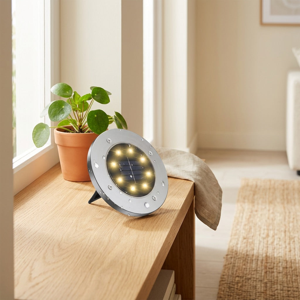 Rubberray™ Rubber Solar Garden Light in a calm home setting