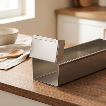 Bakeslab™ Stainless Steel Rectangular Cake Mold, styled close view
