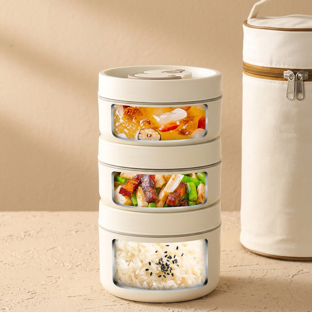 Warmkeep™ Stainless Steel Insulated Lunch Box, material and detail close-up