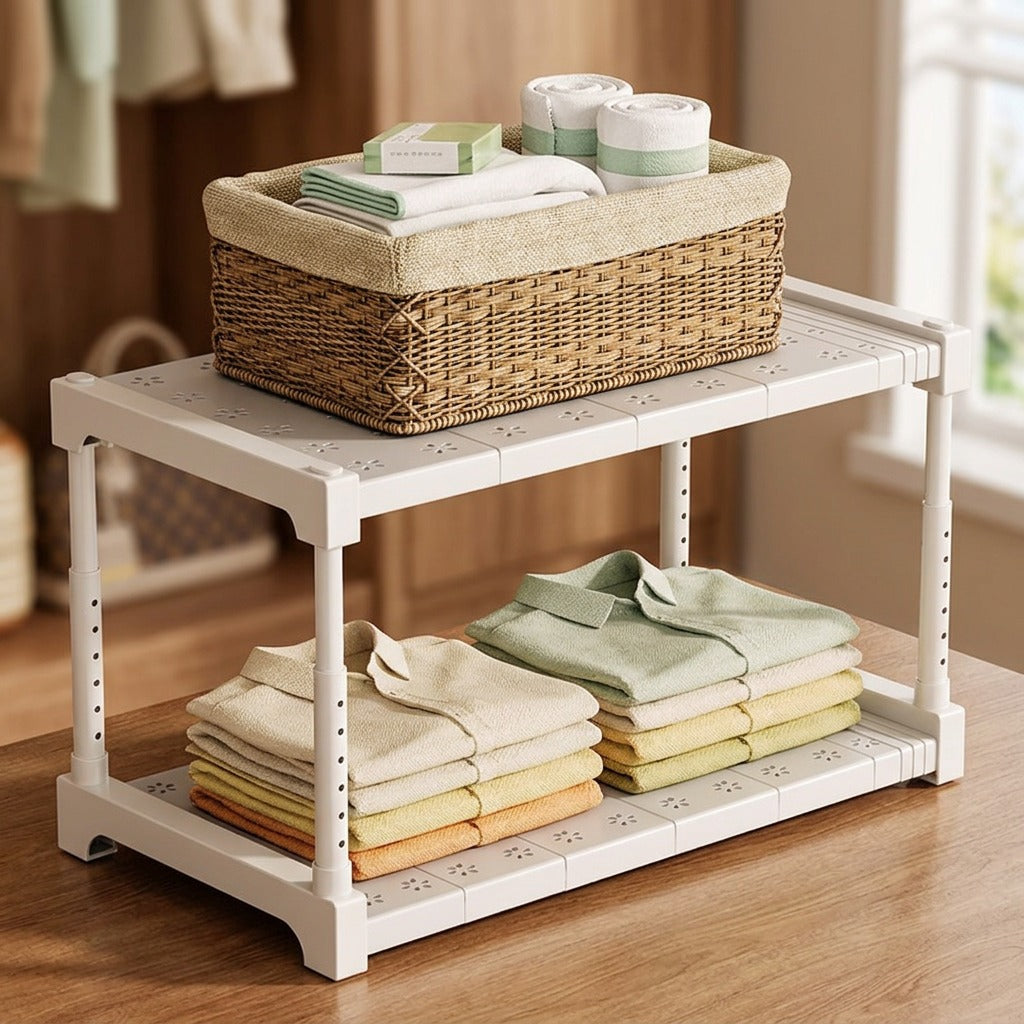 Flexshelf™ Adjustable Carbon Steel Storage Rack, styled close view