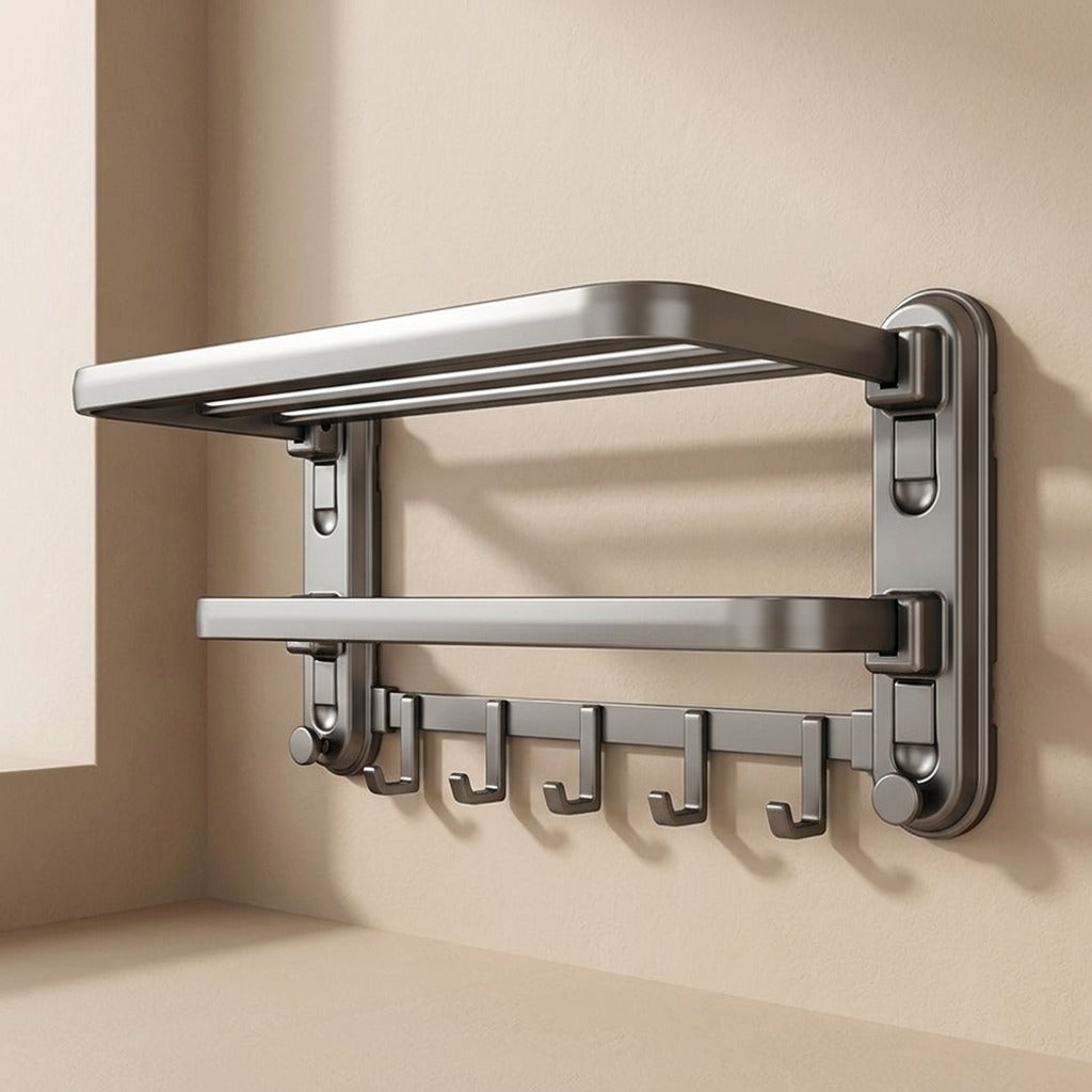 Gripdry™ Gunmetal Suction Cup Towel Rack