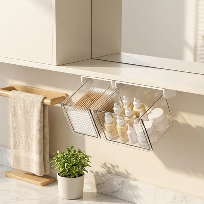 Hangmirror™ No-Drill Hanging Mirror Cabinet Storage Box in a calm home setting