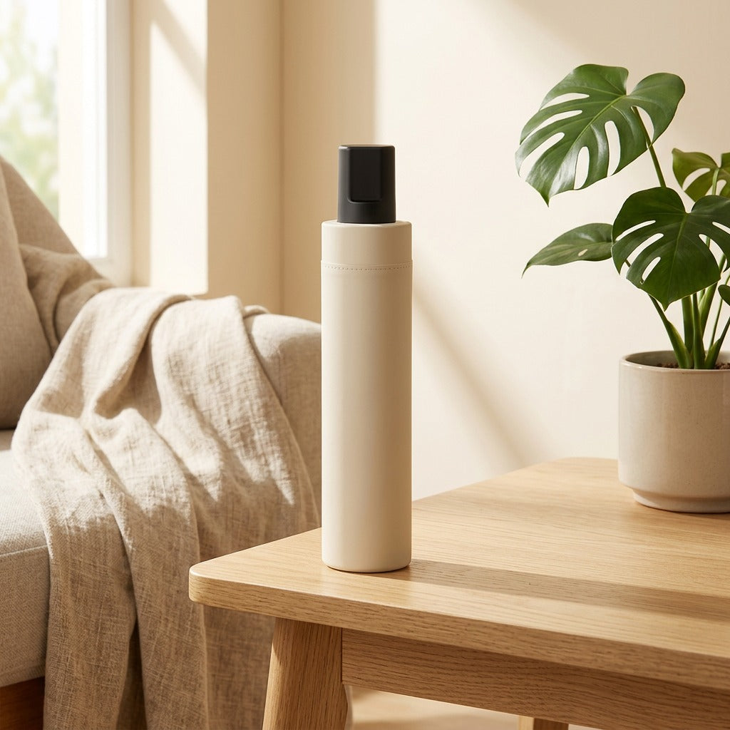 Sunpocket™ Folding UV Sun Umbrella in a calm home setting