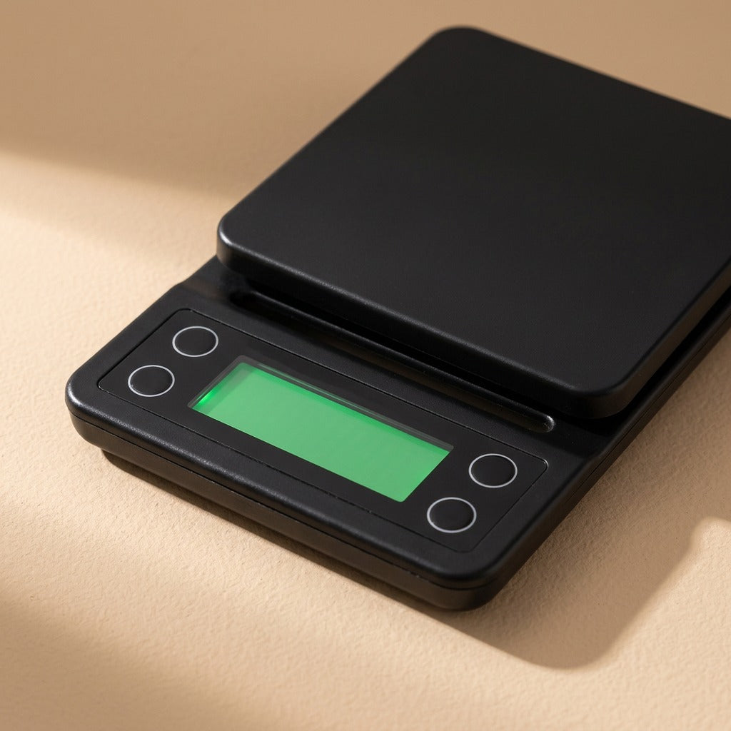 Beanmeter™ Electronic Kitchen Coffee Scale, material and detail close-up