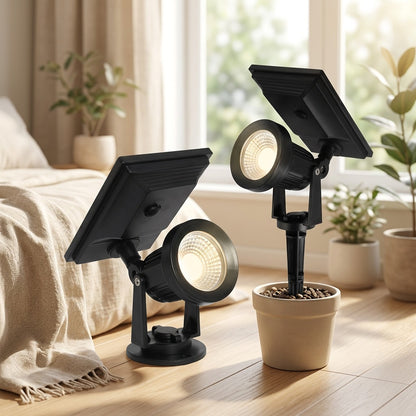Gardenbeam™ Solar Outdoor Garden Lights in a calm home setting