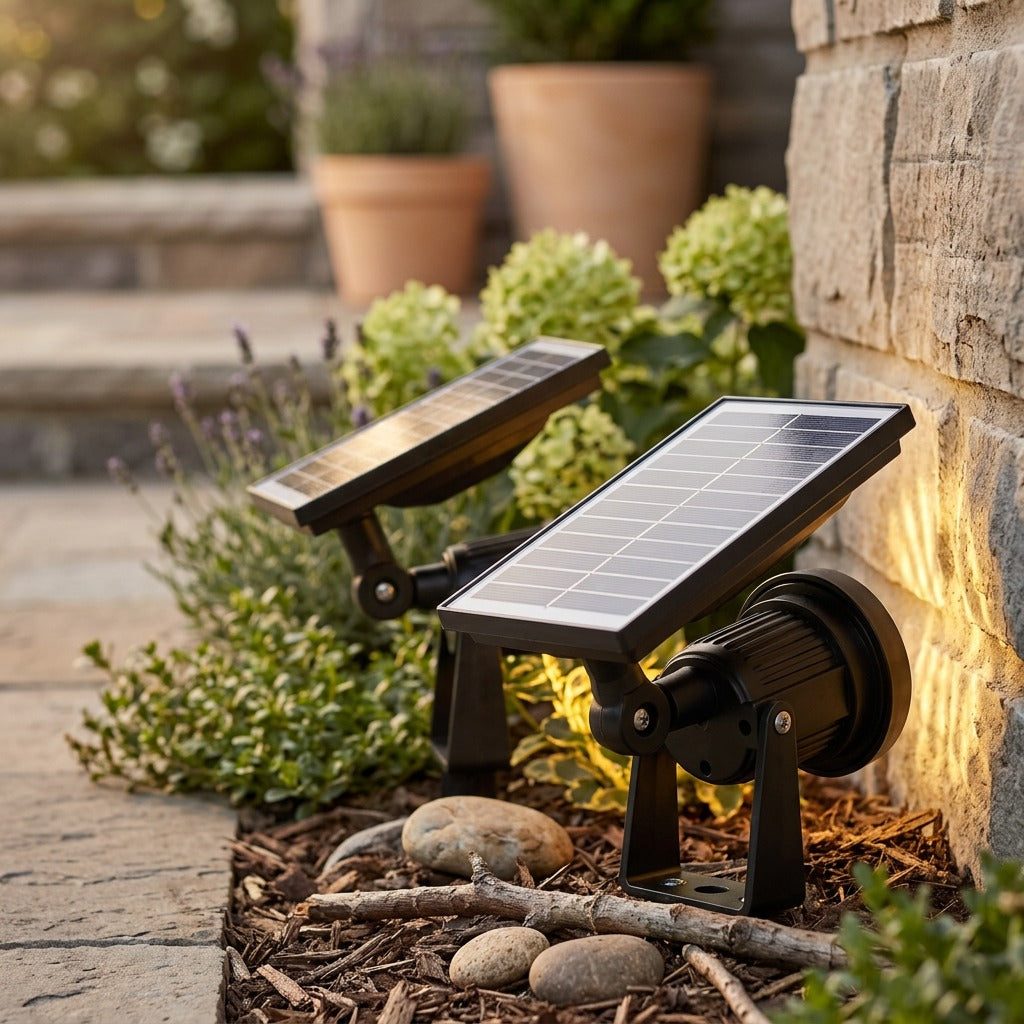 Gardenbeam™ Solar Outdoor Garden Lights, styled close view