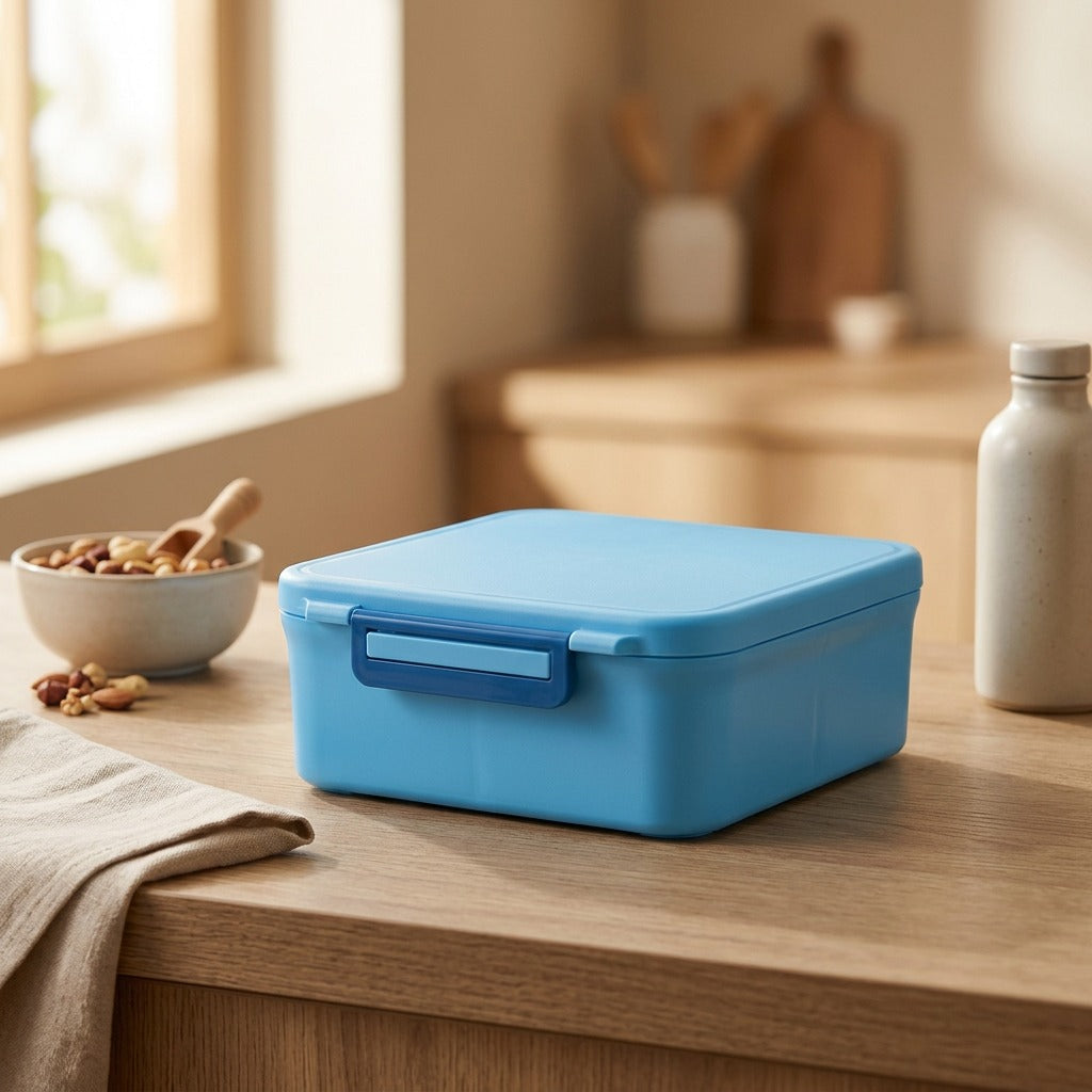 Squarebite™ Square ABS Plastic Lunch Box, styled close view