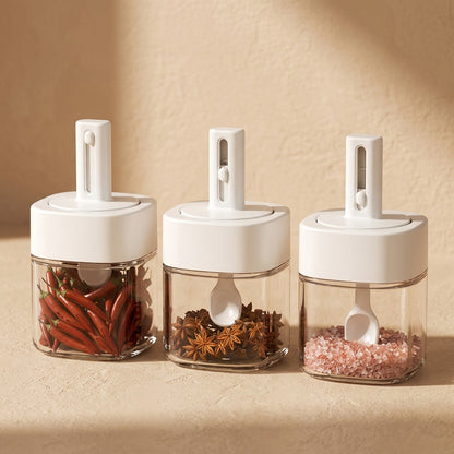 Herbduo™ Glass Seasoning Box Set, material and detail close-up