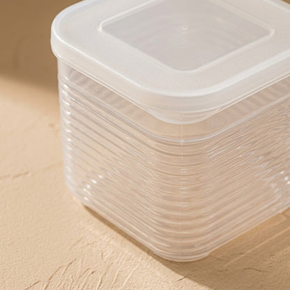 Squarekeep™ Square Plastic Food Storage Box, material and detail close-up
