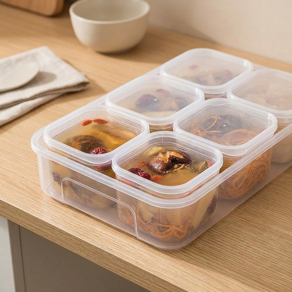 Squarekeep™ Square Plastic Food Storage Box, styled close view