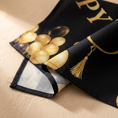Partyframe™ Polyester Party Banner Backdrop, material and detail close-up
