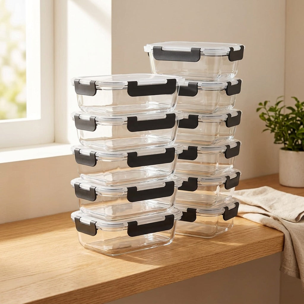 Glassnest™ High Borosilicate Glass Lunch Box in a calm home setting
