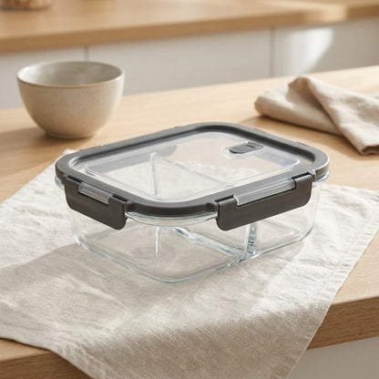 Glassnest™ High Borosilicate Glass Lunch Box, styled close view
