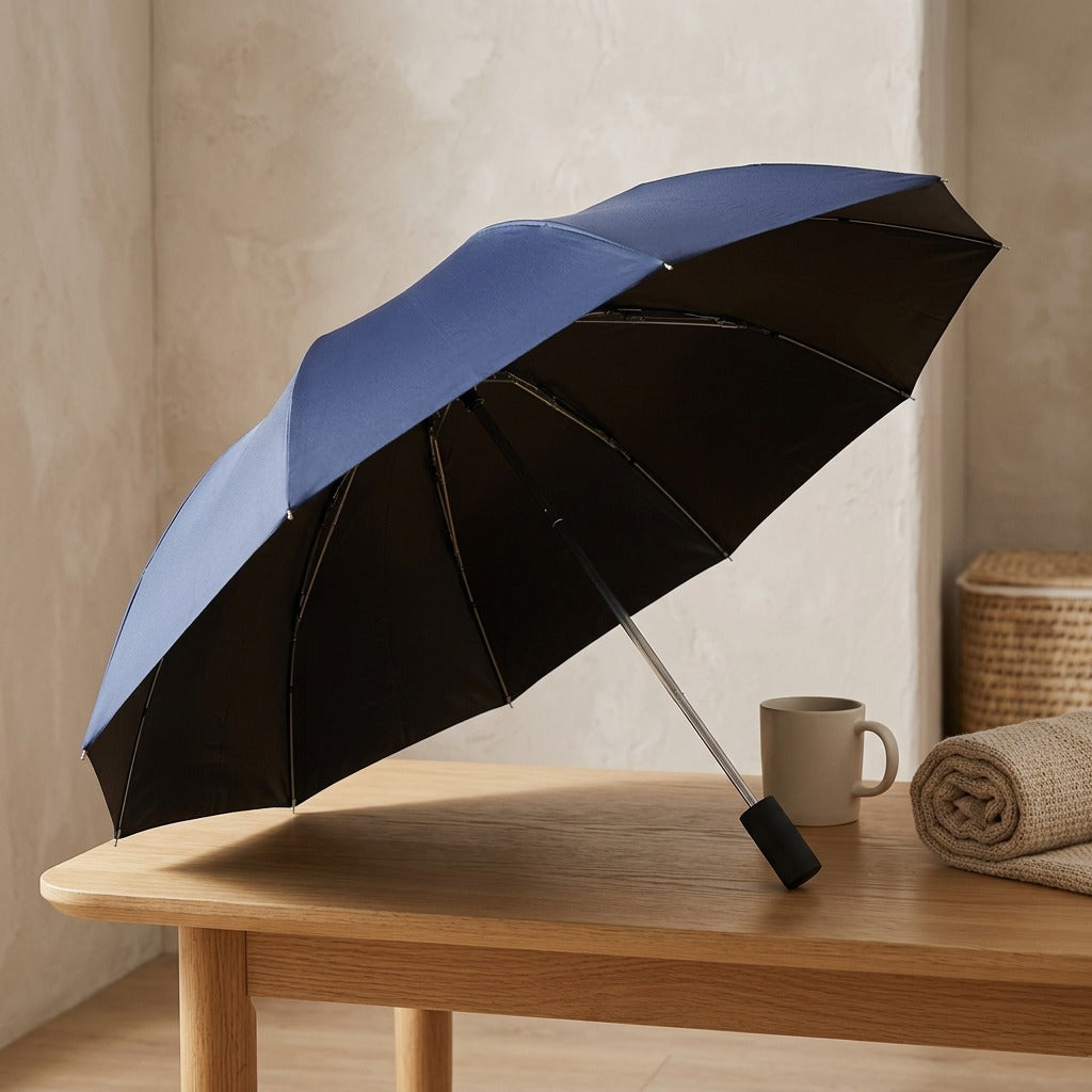 Logoshade™ Logo Advertising Folding Umbrella, styled close view