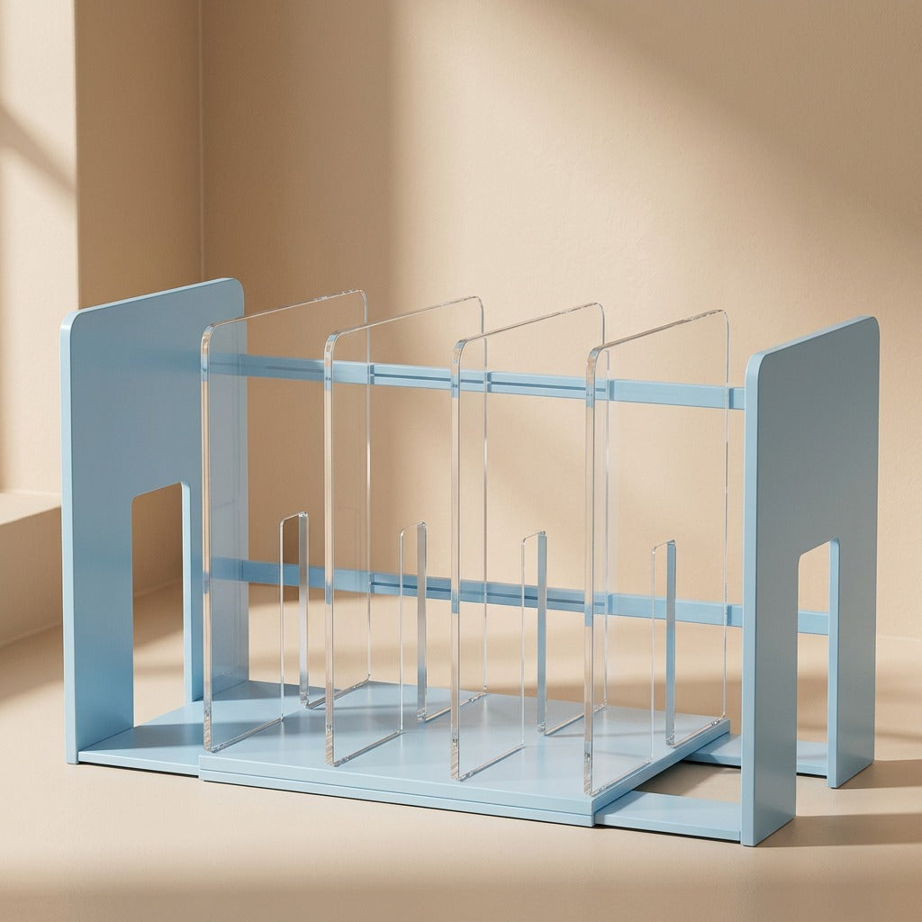 Bookstretch™ Retractable Five-Column Desktop Bookshelf
