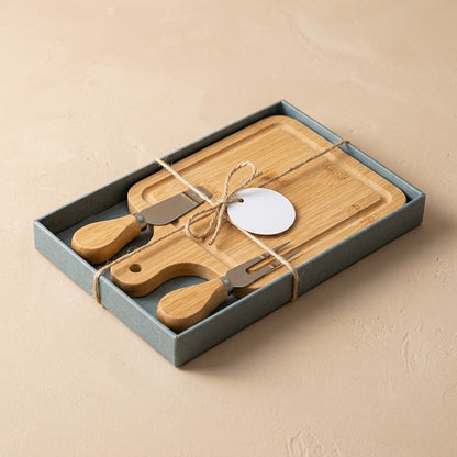 Chopgrain™ Bamboo Cutting Board Gift Box, material and detail close-up