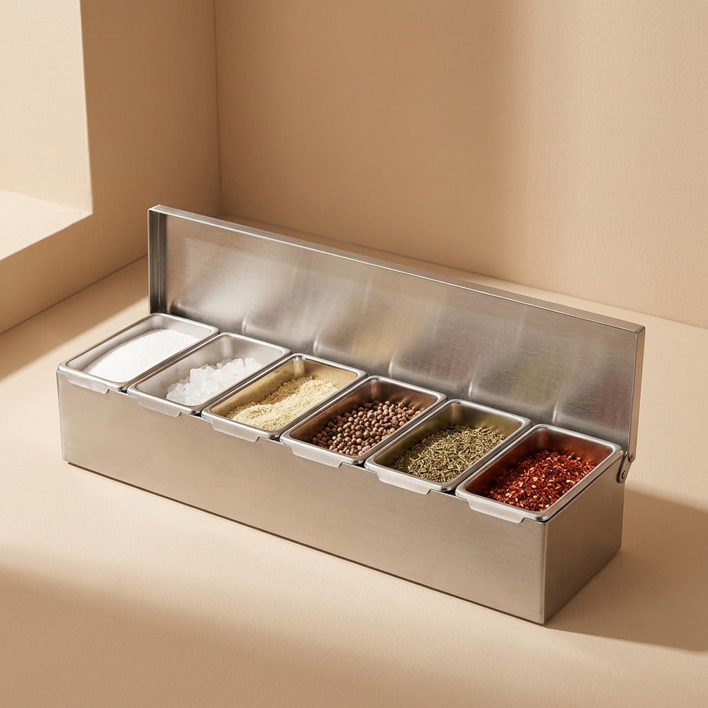 Spicevault™ Stainless Steel Seasoning Box