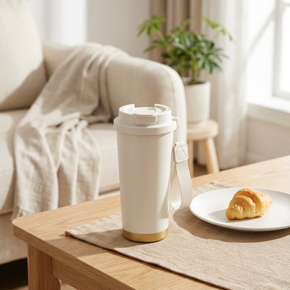 Brewsteel™ 316 Stainless Steel Coffee Cup in a calm home setting