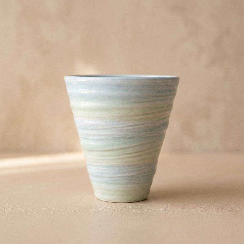 Macaronclay™ Macaron Ceramic Flower Pot, material and detail close-up