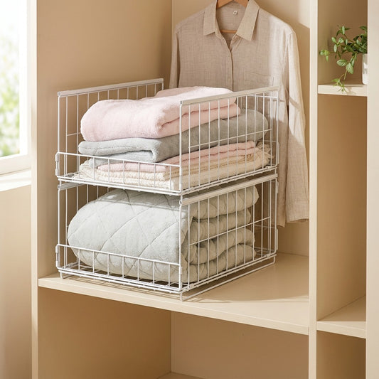 Ironstow™ Iron Drawer Storage Rack in a calm home setting