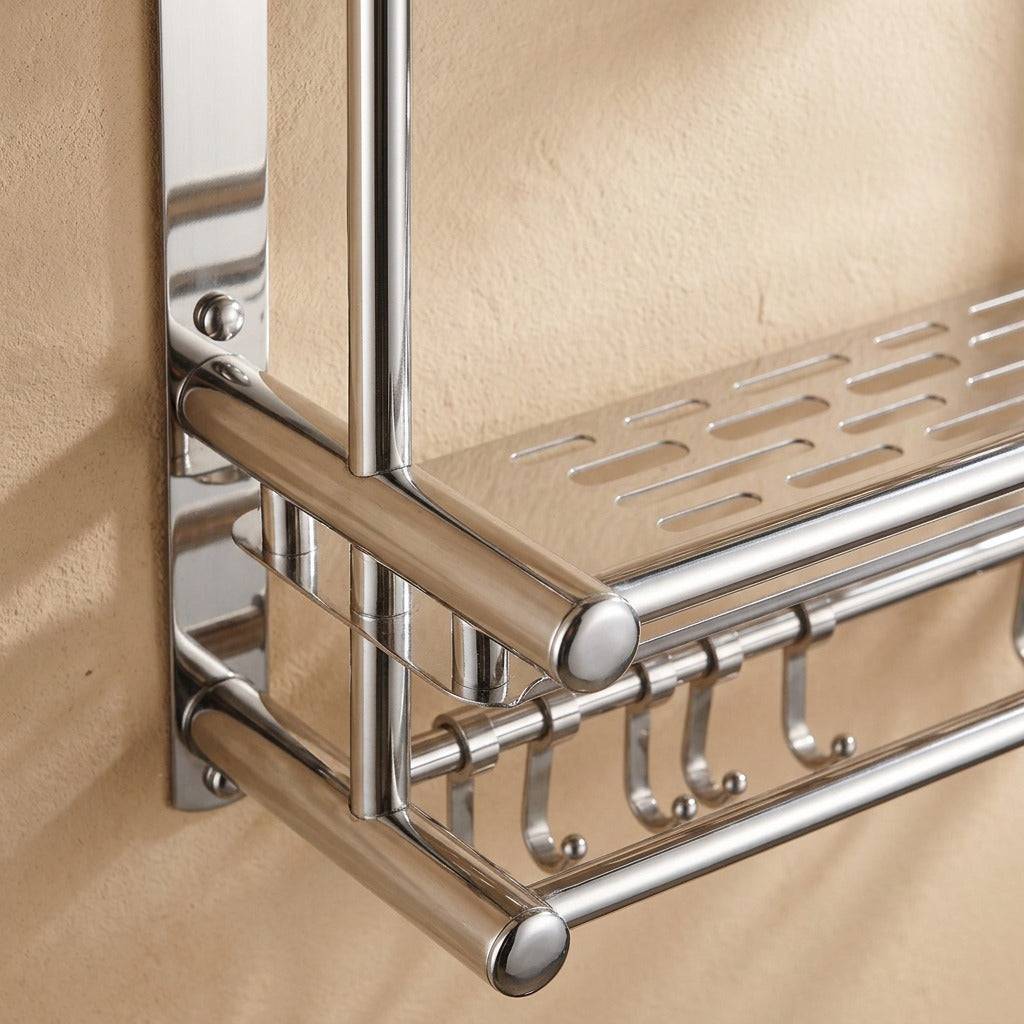 Towelgleam™ Stainless Steel Bathroom Towel Rack, material and detail close-up