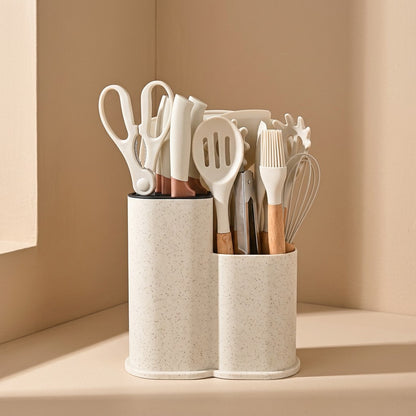 Woodwhisk™ Wooden Handle Silicone Kitchen Utensil Set